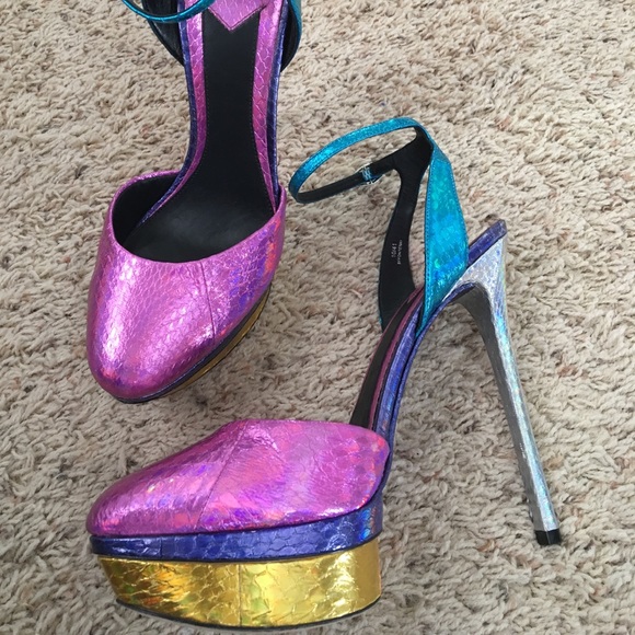 SOLDBrian Atwood Fontenay Snakeskin Holographic 10 - Picture 4 of 7